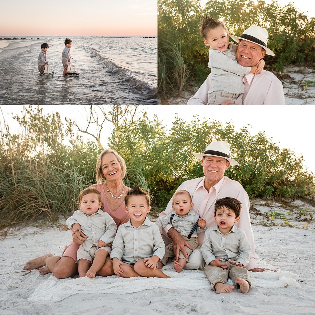 Dunedin Beach Photography Extended Family Session- Grandparents