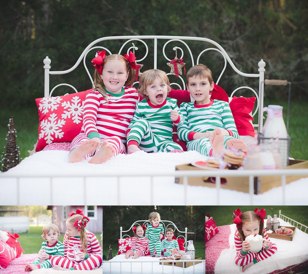 Family Photography, Christmas Session, Bed Session