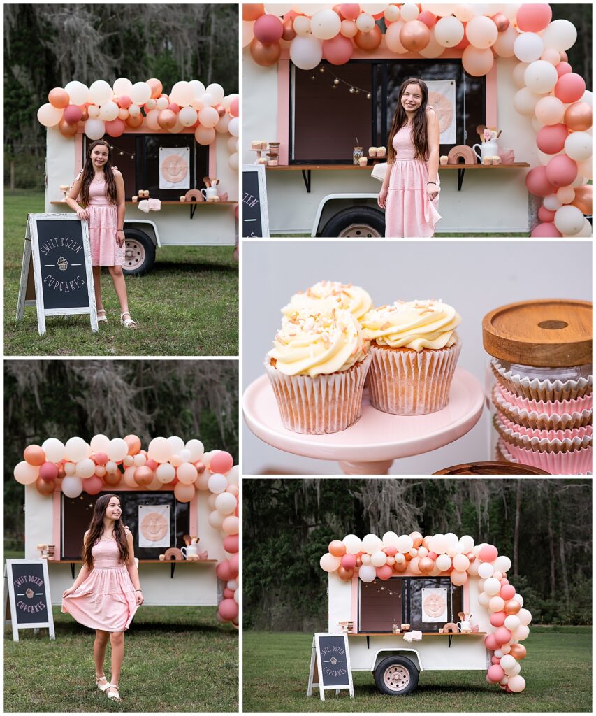 cupcake stand, teen photography, styled session, tampa bay photography, sweet dozen