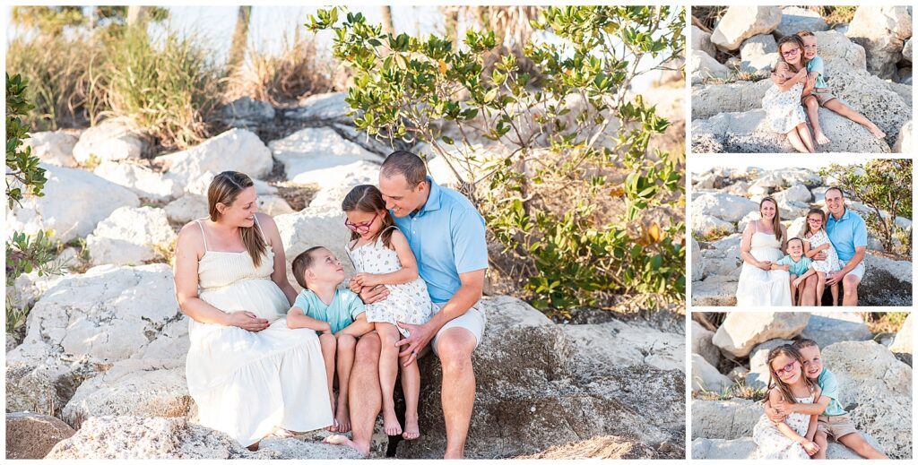 family photoshoot, family photographer, beach session, pinellas county