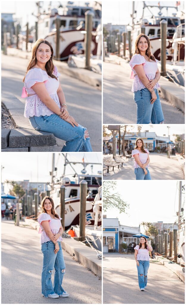 marina, sponge docks, downtown, senior pictures