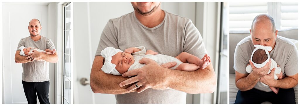 dad, newborn, cozy, photography