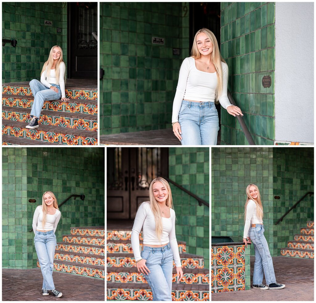 senior photos, downtown dunedin, honeymoon island