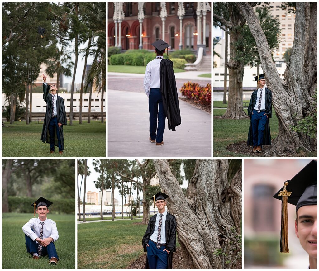 cap and gown, tampa, university of tampa, senior